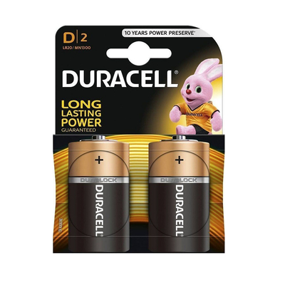 Product Μπαταρίες Αλκαλικές Duracell D 1.5V 2τμχ (DDLR20)(DURDDLR20) base image