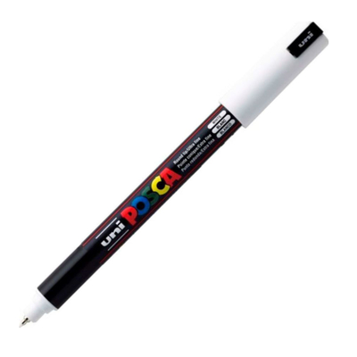 Product Μαρκαδόρος Uni-Ball Μαρκαδοροι Posca Pc-1Mr Extra Fine White (PC1MREXFWH) base image
