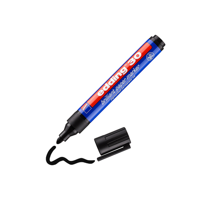 Product Μαρκαδόρος Edding 30 Brilliant Paper Marker Black (4-30001) base image