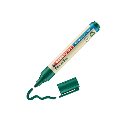 Product Μαρκαδόρος Edding 31 EcoLine Flipchart Marker Green (4-31004) base image
