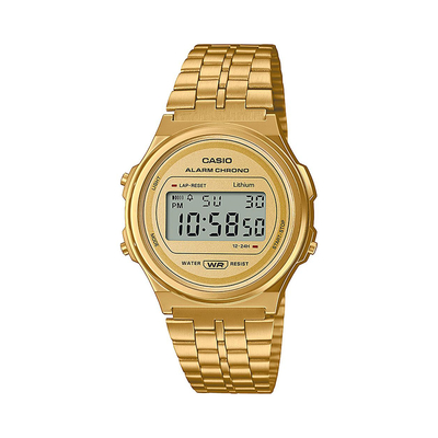 Product Ρολόι Ανδρικό Casio Vintage Round Ψηφιακό με Μεταλλικό Μπρασελέ Χρυσό base image