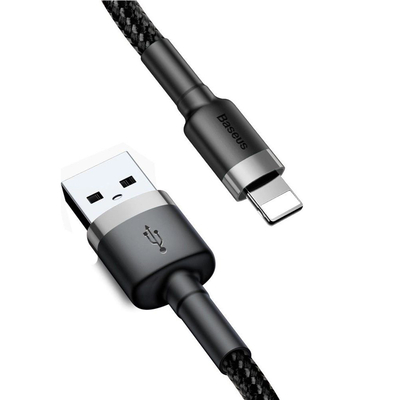 Product Καλώδιο USB Baseus Cafule Braided to Lightning Μαύρο 3m (CALKLF-RG1) base image