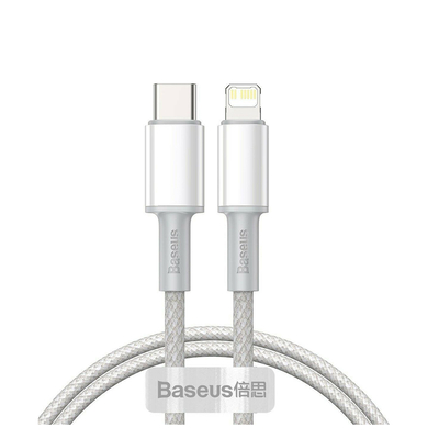 Product Καλώδιο USB Baseus High Density Braided USB-C to Lightning 20W Λευκό 1m base image