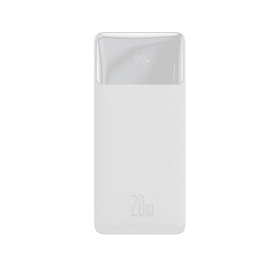 Product Powerbank Baseus Bipow Overseas Edition 10000mAh 20W με 2 Θύρες USB-A και Θύρα USB-C Λευκό base image