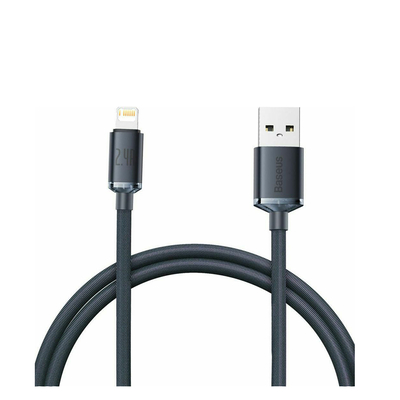 Product Καλώδιο USB Baseus Crystal Shine Braided USB to Lightning Μαύρο 1.2m (CAJY000001) base image