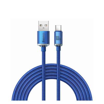 Product Καλώδιο USB Baseus Crystal Shine Braided USB 2.0 Type-C male - USB-A male Μπλε 2m (CAJY000503) base image