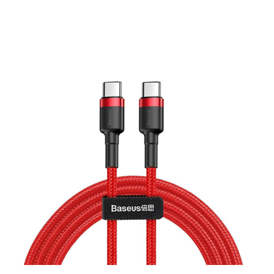Product Καλώδιο USB Baseus Cafule Braided 2.0 Type-C male - Type-C male Κόκκινο 2m (CATKLF-H09) base image