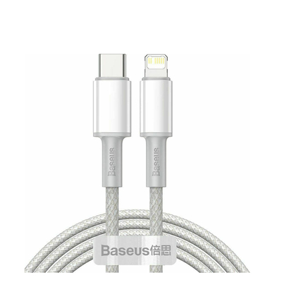 Product Καλώδιο USB Baseus High Density Braided USB-C to Lightning 20W Λευκό 2m base image