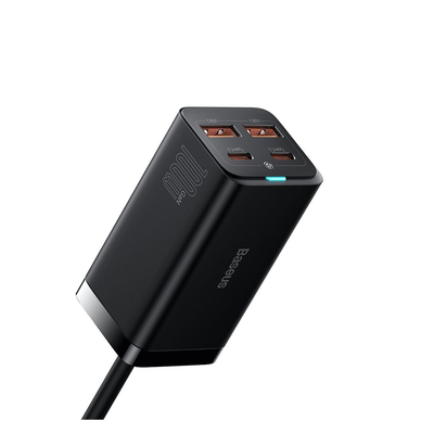 Product Φορτιστής Πρίζας Baseus με Καλώδιο με 2 Θύρες USB-A και 2 Θύρες USB-C 100W Quick 4.0 Μαύρος base image