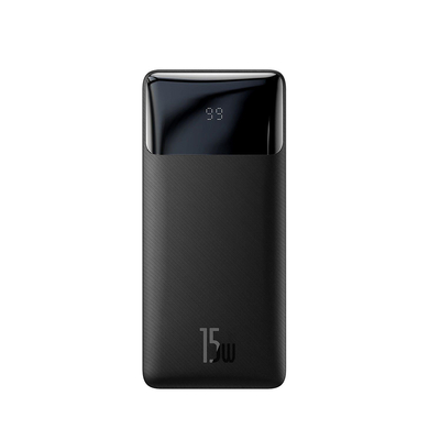 Product Powerbank Baseus Bipow Overseas Edition 30000mAh 15W με 2 Θύρες USB-A και Θύρα USB-C Μαύρο base image