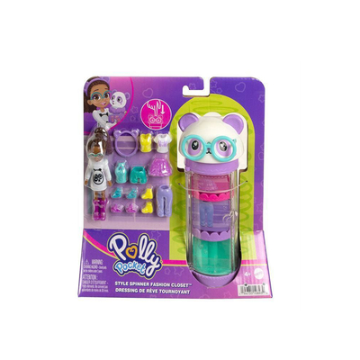 Product Μινιατούρα Mattel Polly Pocket Style Spinner Fashion Closet - Panda για 4+ Ετών base image