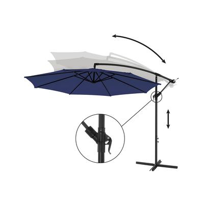 Product Ομπρέλα Κρεμαστή Songmics Στρογγυλή 180 g/m² Navy Blue (GPU116L01) base image