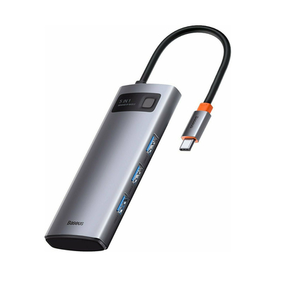 Product Docking Station Baseus Metal Gleam USB-C Docking Station με HDMI 4K PD Ασημί base image