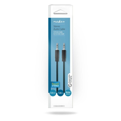 Product Καλώδιο 3.5mm Nedis Καλώδιο male - male Μαύρο 1m (CAGB22000BK10) base image