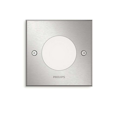 Product Philips Χωνευτό Φωτιστικό Σποτ Εδάφους Tετράγωνο myGarden Crust 2700K IP67 3W Inox base image