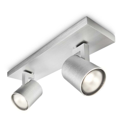 Product Φωτιστικό Οροφής Philips Σποτ myLiving Runner 2x GU10 Silver (PHI530924812) base image