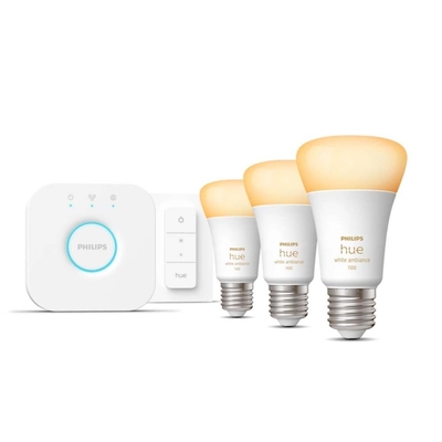 Product Λάμπες LED Philips Hue Smart E27 White Ambiance 1100lm Starter Kit 3x base image