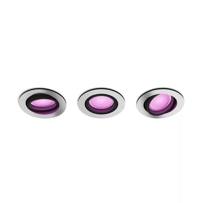 Product Χωνευτά Σποτ Philips Hue Centura White and Color Ambiance GU10 Aluminium 3τμχ base image
