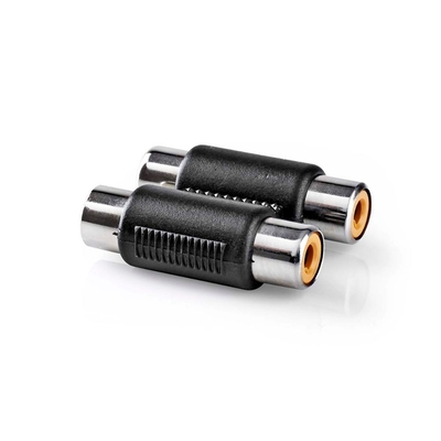 Product Αντάπτορας RCA Nedis 2x RCA female/2x RCA female Black (CAGB24952BK) base image