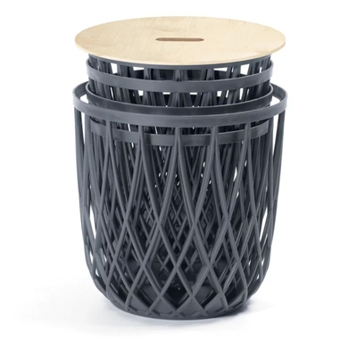 Product Κουτί Αποθήκευσης Prosperplast Uniqubo Set 5 Basket 447mm Anthracite (IKUBS5-S433) base image