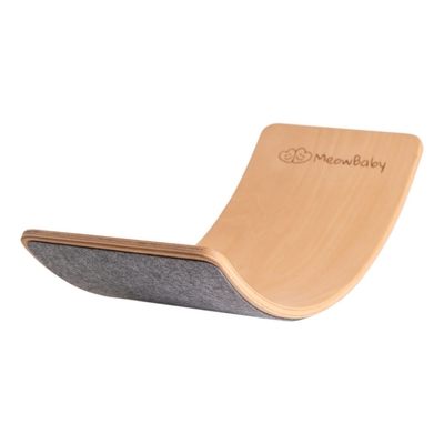 Product Παιχνίδι Ισορροπίας MeowBaby Board For Kids 80x30cm Wooden for Toddlers with Felt, Gray (BB003SIE) base image