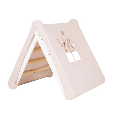 Product Σκάλα από Ξύλο MeowBaby 60x6 cm folding Wood, Linen, Viscose, A Pink House, White (DDWT001RIE) base image