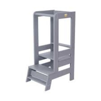 Product Πύργος Εκμάθησης MeowBaby Wooden Kitchen - Learning tower Dark Grey (KH01012SCIE) base image