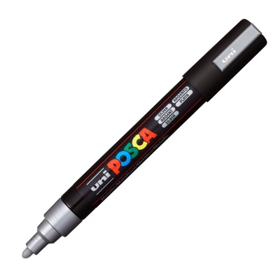 Product Μαρκαδοροι Uni-Ball Posca Pc-5M Medium Silver (PC5MMSLV) base image