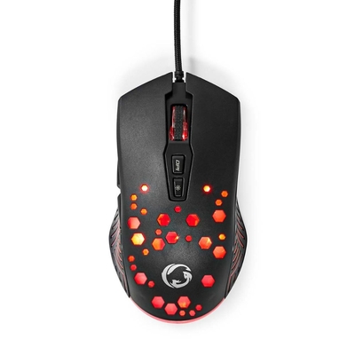 Product Ποντίκι Gaming Ενσύρματο Nedis RGB 7200 DPI Μαύρο (GMWD410BK) base image