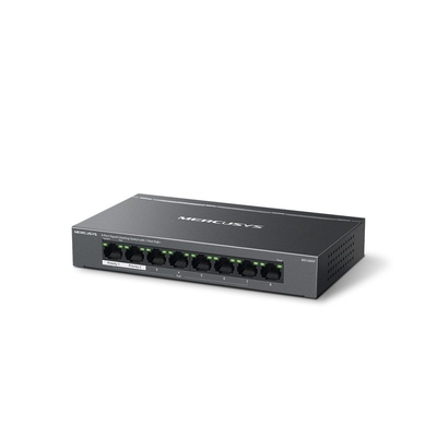 Product Network Switch Mercusys 8-Port Gigabit Desktop with 7-Port PoE+ (MS108GP) base image