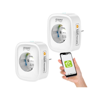 Product Πρίζα Ρεύματος Wi-Fi Gosund SP1-H Μονή Εξωτερική Λευκή 2 τμχ (SP1-H 2pc) base image