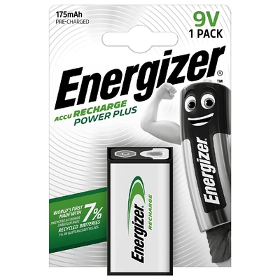 Product Επαναφορτιζόμενη Μπαταρία Energizer Power Plus 9V Ni-MH 175mAh 1τμχ (4956130) base image