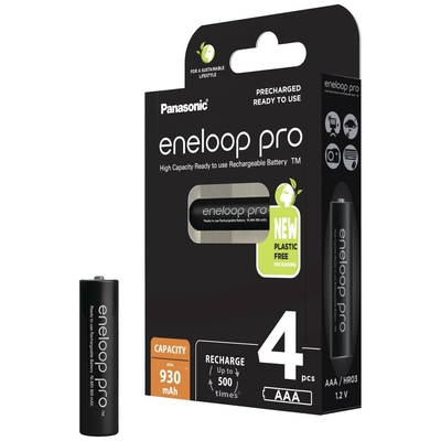 Product Επαναφορτιζόμενες Μπαταρίες Panasonic Eneloop Pro AAA Ni-MH 930mAh 1.2V 4τμχ (8607546) base image