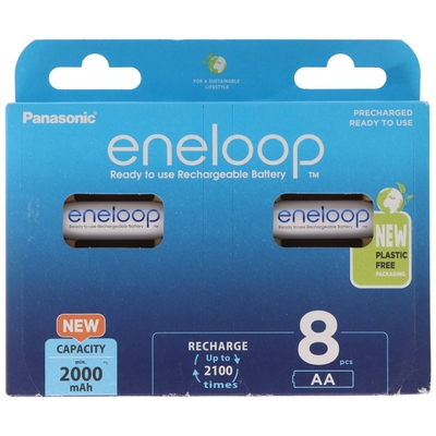 Product Επαναφορτιζόμενες Μπαταρίες Panasonic Eneloop AA Ni-MH 2000mAh 8τμχ (37833094) base image