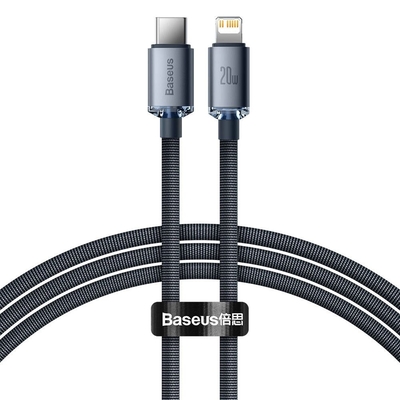 Product Καλώδιο USB Baseus Crystal Type-C to Lightning, 20W, PD, 1.2m Black (CAJY000201) base image