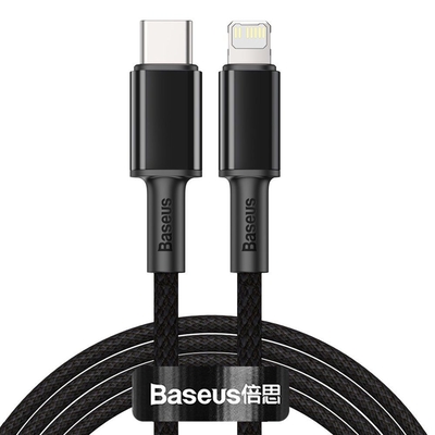 Product Καλώδιο USB Baseus High Density Braided Type-C to Lightning 20W Μαύρο 2m(CATLGD-A01) base image