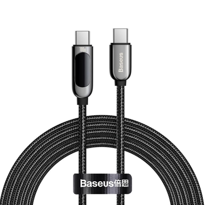 Product Καλώδιο USB Baseus Display Braided 2.0 Type-C male - Type-C male Μαύρο 2m (CATSK-C01) base image