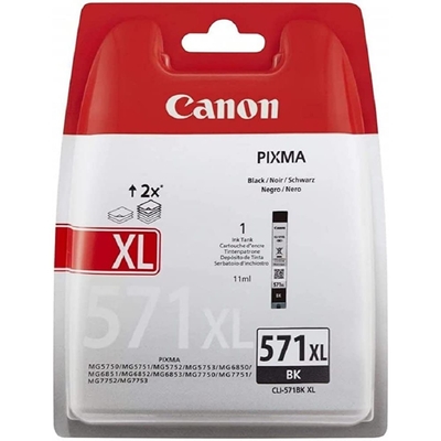 Product Μελάνι Canon Inkjet CLI-571BK XL Black (Blister Pack) (0331C004) base image