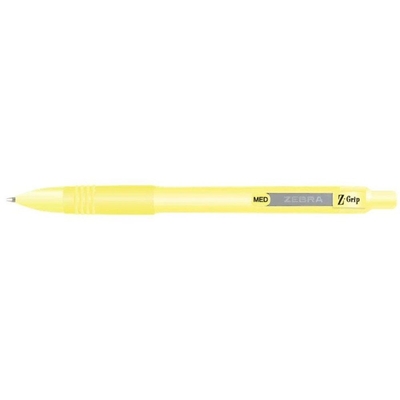 Product Στυλό Zebra Ballpoint Pastel Yellow 1.0mm με Μπλε Μελάνι Z-Grip Smooth base image