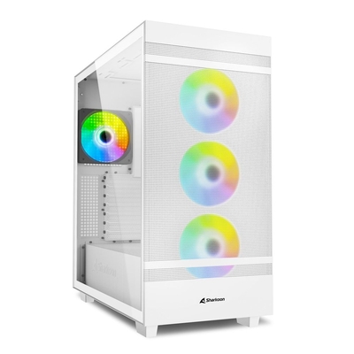 Product Κουτί Υπολογιστή Sharkoon Rebel C50 RGB Gaming Full με Πλαϊνό Παράθυρο Λευκό (REBELC50WRGB) base image
