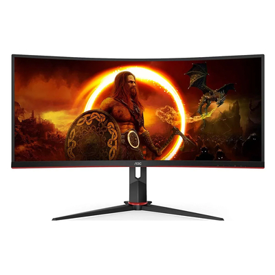 Product Monitor 34'' AOC CU34G2XE/BK UWQHD Curved Gaming with speakers base image
