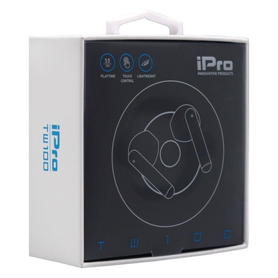Product Bluetooth Handsfree iPro True Wireless Earphones TW100 Black (010701-0252) base image