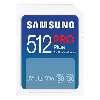 Product Κάρτα Μνήμης SDXC 512GB Samsung Pro Plus Class 10 U3 V30 UHS-I with USB Reader (MB-SD512SB/WW) base image