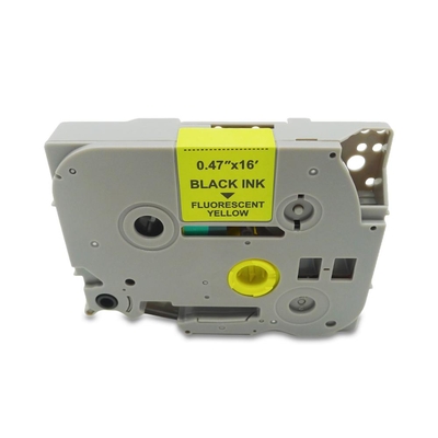 Product Μελανοταινία MediaRange For Brother TZ-c31/TZe-c31 12mm 8m Black On Fluorescent Yellow base image