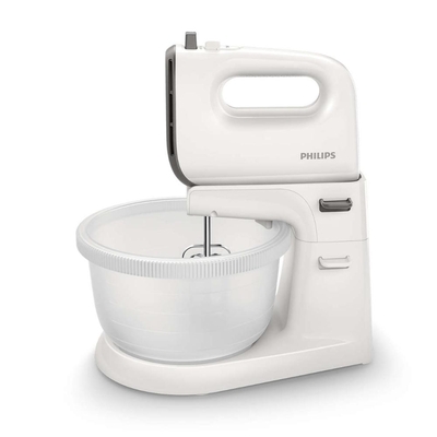 Product Μίξερ με Πλαστικό Κάδο Philips 3lt Λευκό 450W (HR3745/00) base image