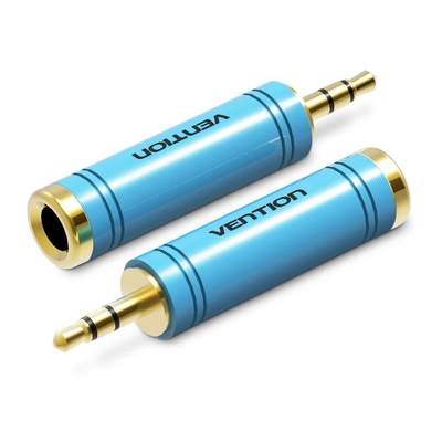 Product Αντάπτορας 3.5mm Vention Male to 6.5mm Female Audio Blue Metal base image