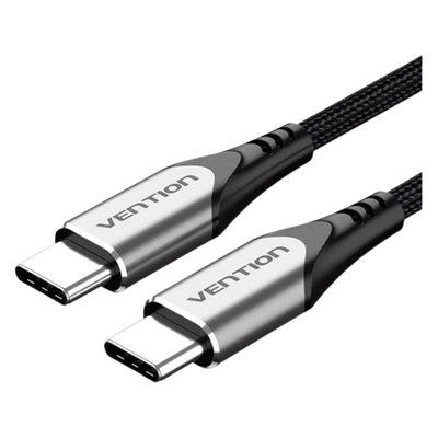 Product Καλώδιο USB Vention Nylon Braided Type-C to Type-C 3A/PD 60W 1.5M Gray Aluminum base image