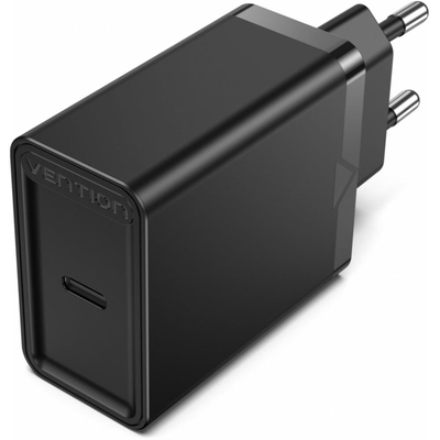 Product Φορτιστής Πρίζας Vention USB-C EU Black base image