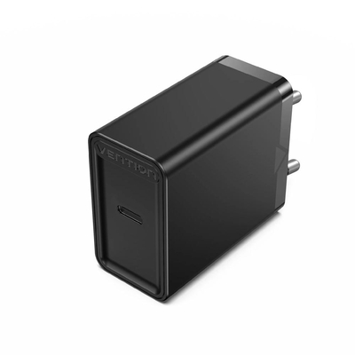 Product Φορτιστής Πρίζας Vention USB-C EU Black base image