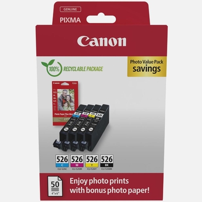 Product Μελάνι Canon Inkjet CLI-526 CMYK Value Pack base image